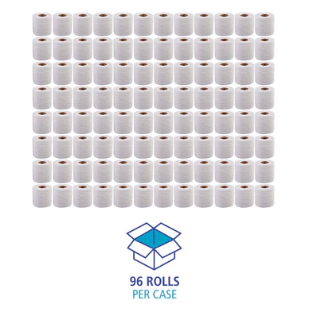 Boardwalk Bathroom Tissue, Standard, Septic Safe, 2-Ply, White, 4 x 3, 500 Sheets/Roll, 96/Carton