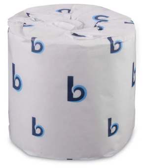Boardwalk Bathroom Tissue, Standard, Septic Safe, 2-Ply, White, 4 x 3, 500 Sheets/Roll, 96/Carton
